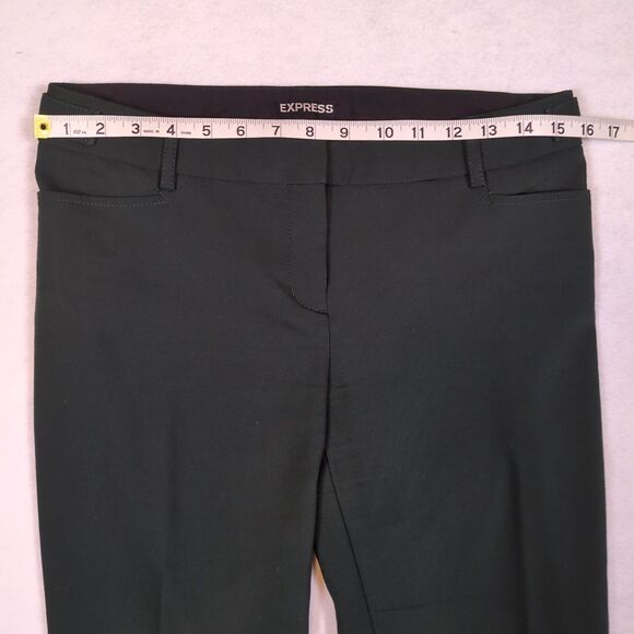 Express‎ Columnist Pants Womens 2R Straight Leg Hunter Green Washable #90068 - Picture 5 of 12